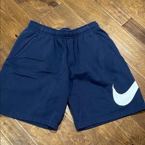 Nike Dark Blue Shorts with White Swoosh